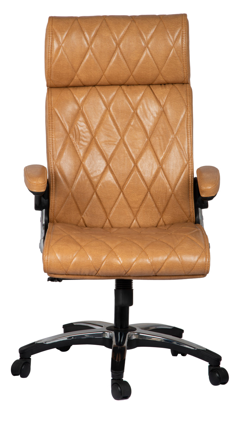 ASTRIDE Almond Office Executive Director Desk Chair with Flip Handle in Beige