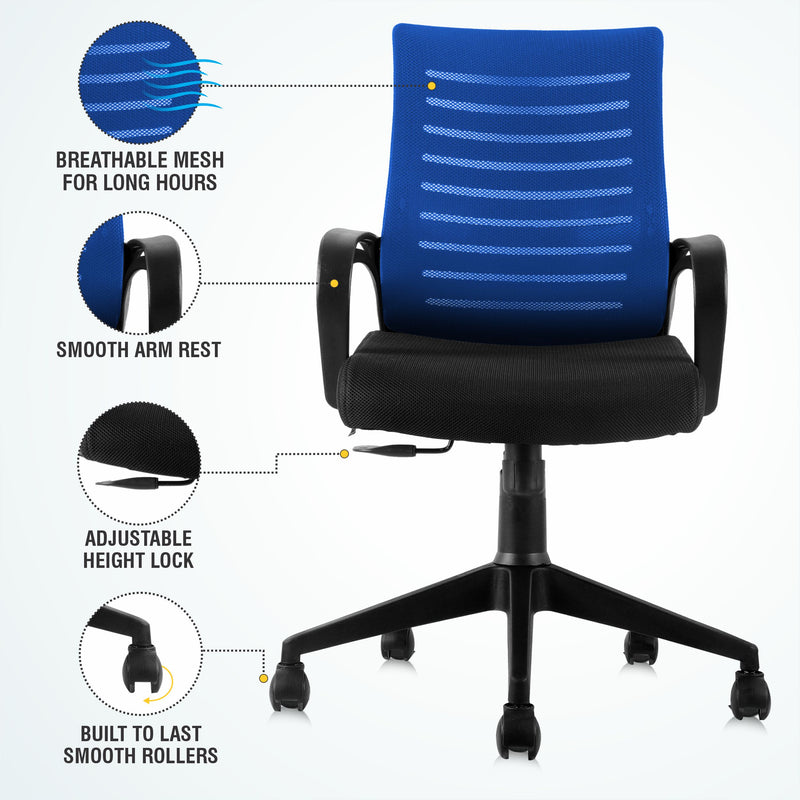 ASTRIDE® Ace Mid Back Office Chair/Study Chair [Air Base]