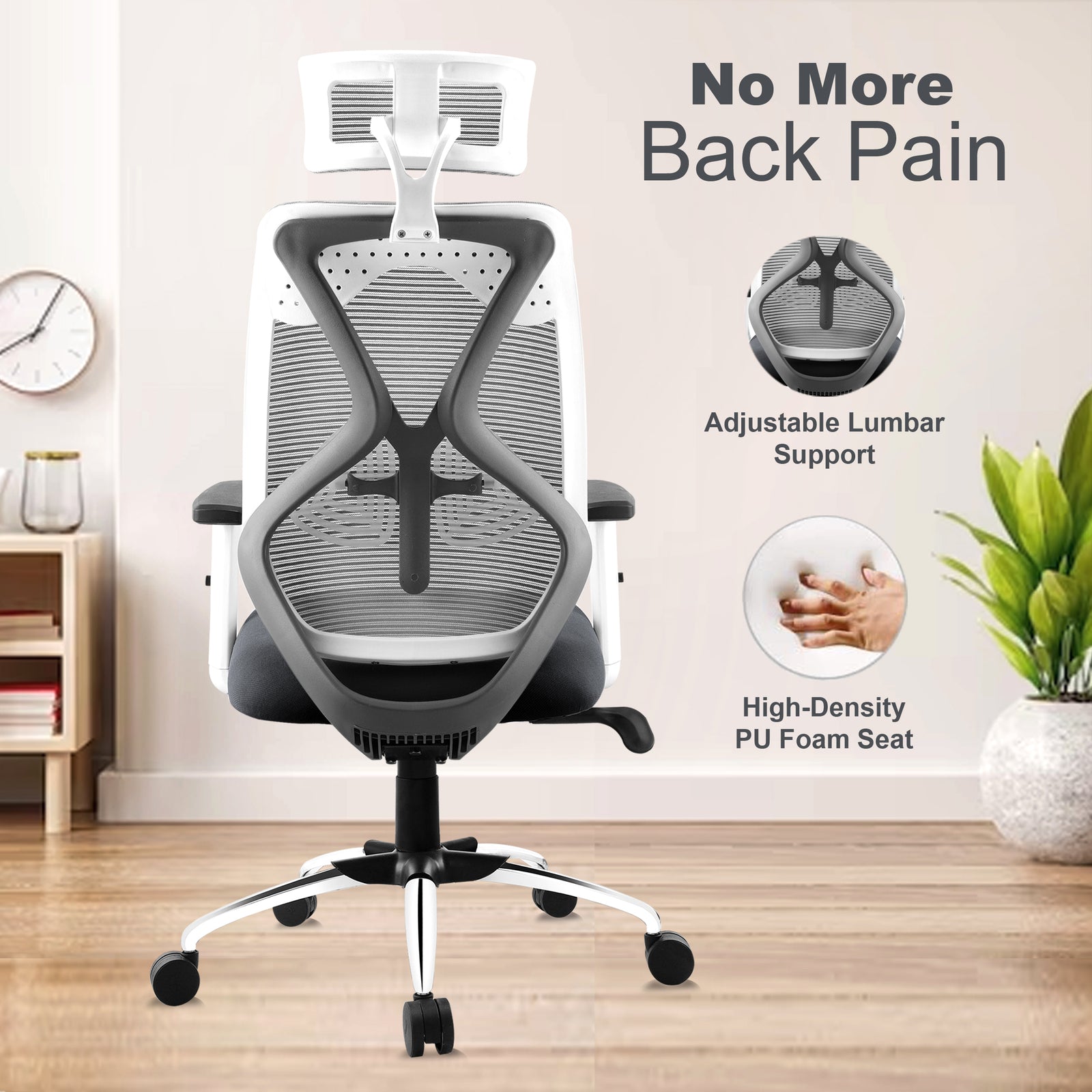 ASTRIDE Ergofit Ergonomic Office Chair in High Back with Adjustable Ar